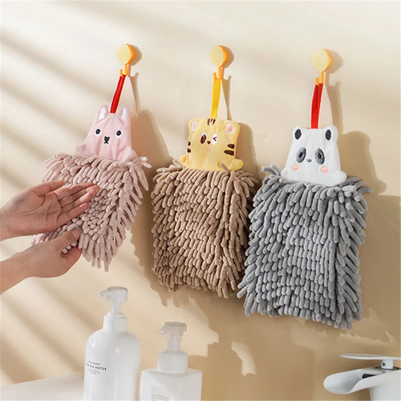 Cartoon Animal Chenille Hand Towel Soft Quick Dry Portable Microfiber Towels with Hanging Loops Kitchen Dishcloth for Home Bath
Cartoon Animal Chenille Hand Towel Soft Quick Dry Portable Microfiber Towels with Hanging Loops Kitchen Dishcloth for Home Bath