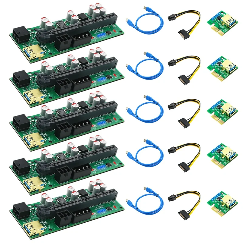010-X PCIE Riser 1X to 16X Graphic Extension with Flash LED for GPU BTC Mining New Version Horizontal Installation
010-X PCIE Riser 1X to 16X Graphic Extension with Flash LED for GPU BTC Mining New Version Horizontal Installation