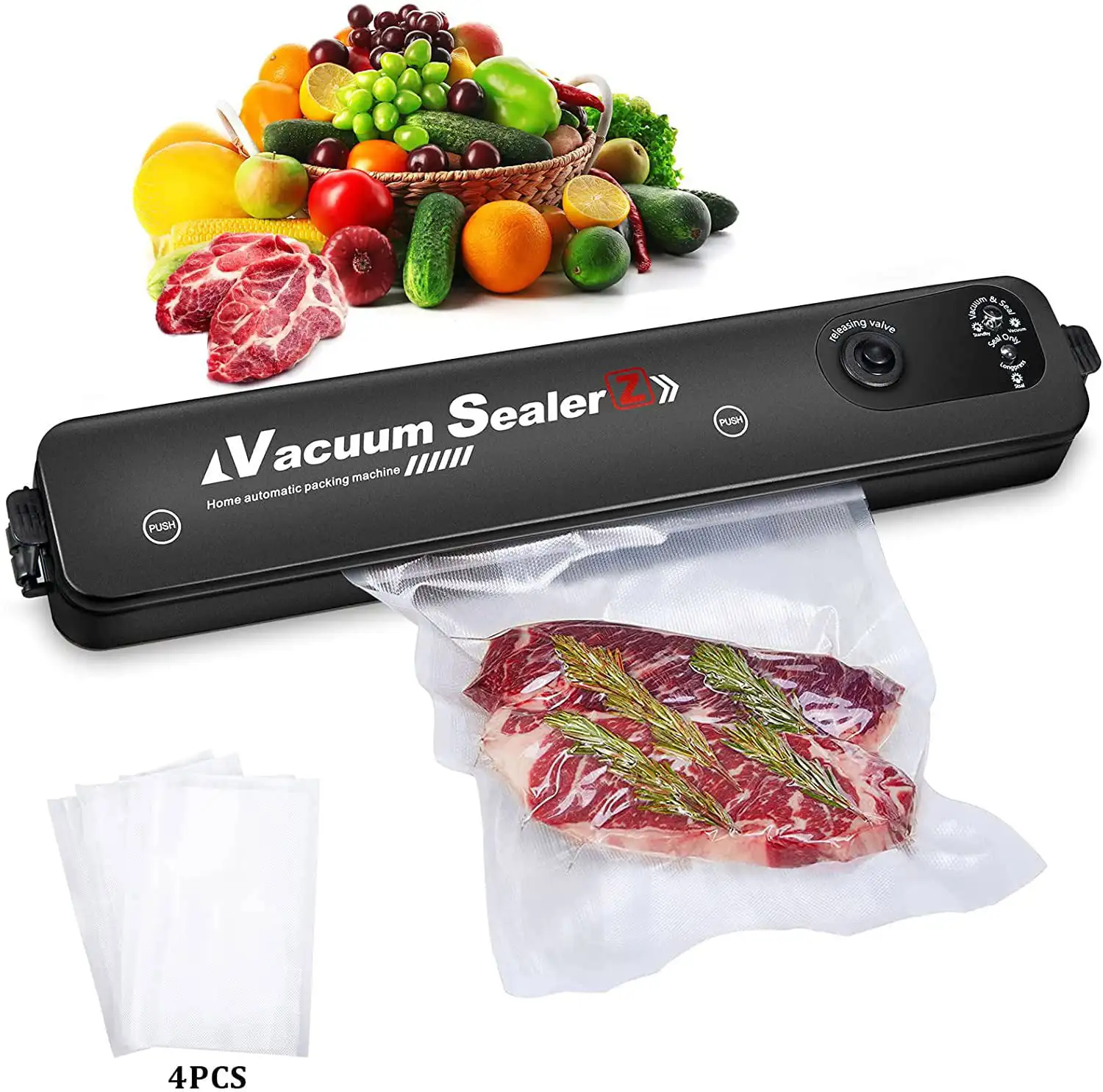 Vacuum Sealer Machine, Automatic Food Sealer with 4PCS Vacuum Bags, One-key Auto Food Sealers Vacuum Packing Machine with for F
Vacuum Sealer Machine, Automatic Food Sealer with 4PCS Vacuum Bags, One-key Auto Food Sealers Vacuum Packing Machine with for F