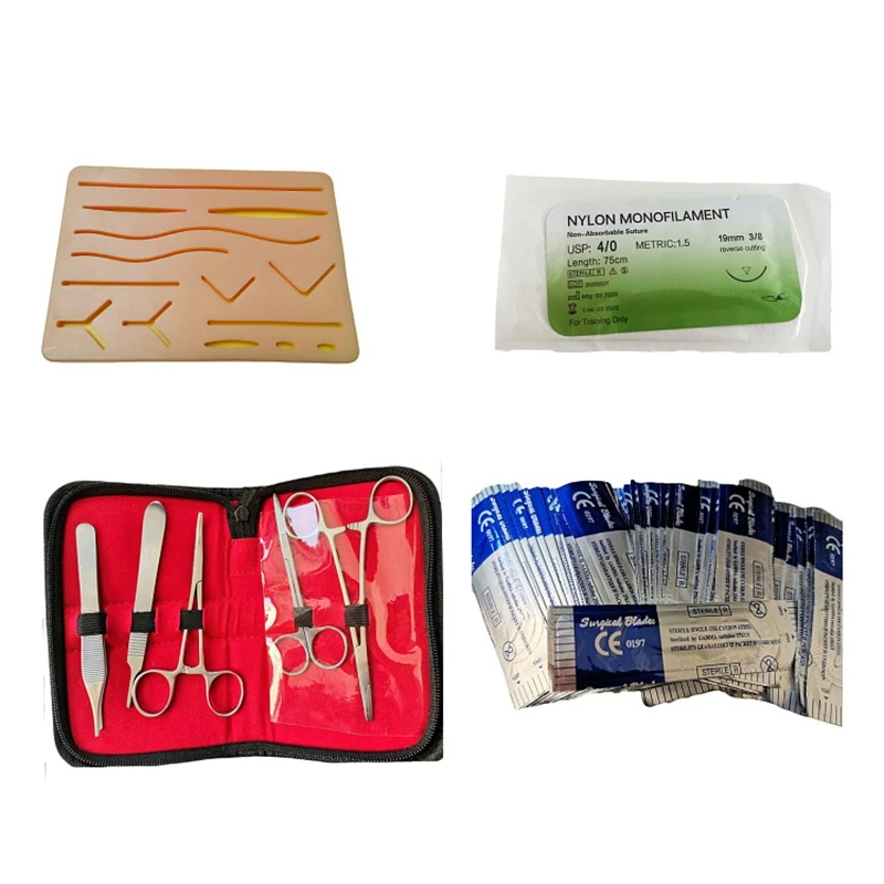 Suture Training Kit Skin Operate Suture Practice Model Training Pad Needle Scissors Tool Kit Teaching
Suture Training Kit Skin Operate Suture Practice Model Training Pad Needle Scissors Tool Kit Teaching