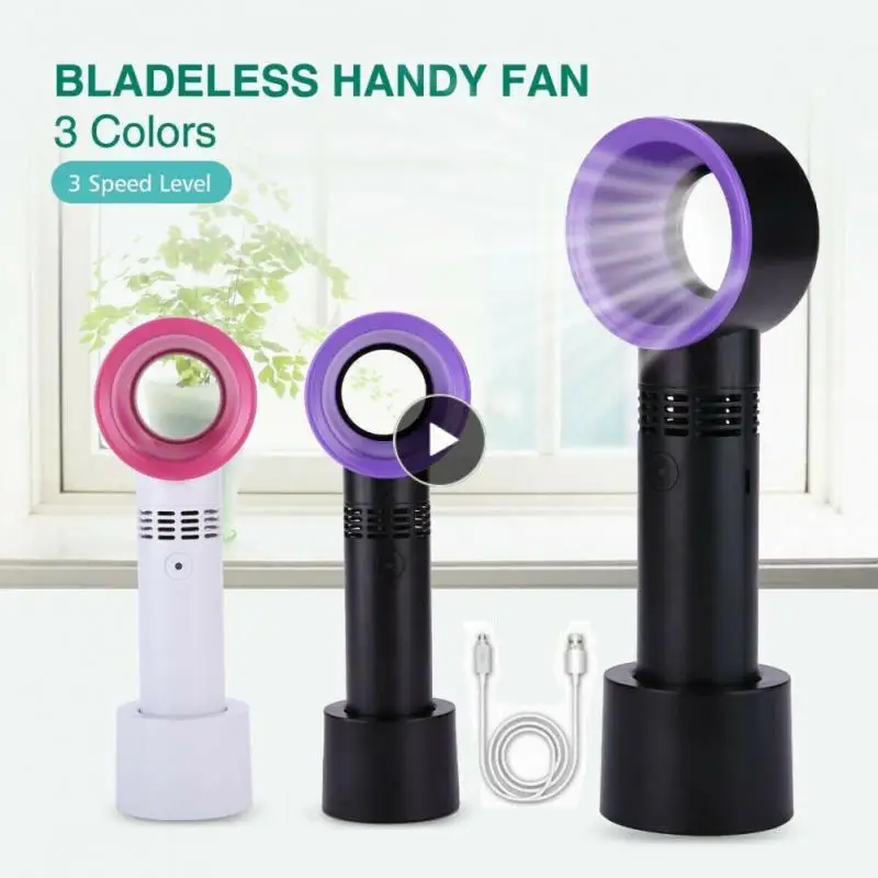 

Safe Hand-held Fan Portable Electric Fans Silent Bladeless Fan 360 ° Suction Air Cooling Fans Easy To Use Air Colder Mini