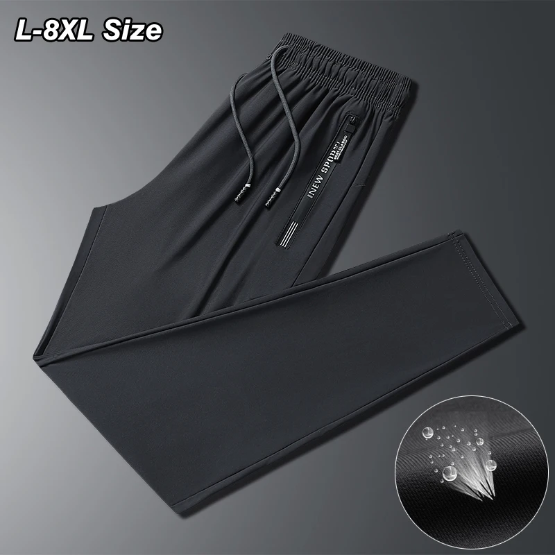 Plus Size 9XL 8XL 7XL Summer Men Ice Silk Casual Pants Thin Cool Quick Dry Jogging Gym Sweatpants High Elasticity Loose Trousers
Plus Size 9XL 8XL 7XL Summer Men Ice Silk Casual Pants Thin Cool Quick Dry Jogging Gym Sweatpants High Elasticity Loose Trousers
