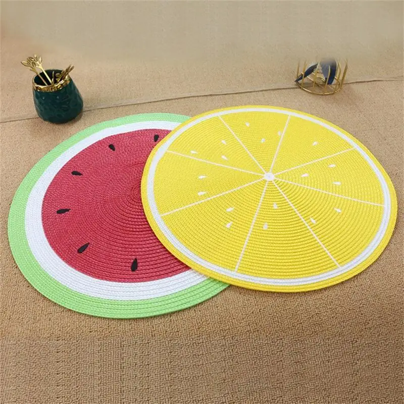 Watermelon Lemon Insulation Mat Table Mat Woven Round Western Meal Mat Environmental Protection Plate Mat
Watermelon Lemon Insulation Mat Table Mat Woven Round Western Meal Mat Environmental Protection Plate Mat