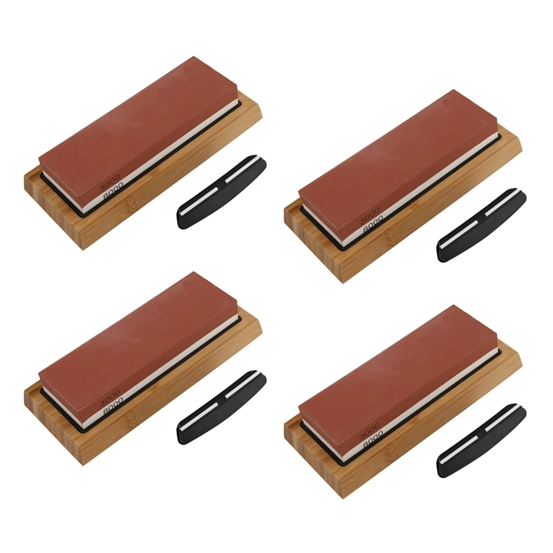 2X Sharpening Stone 3000 & 8000 Grit - Double Sided Whetstone Set For Knives With Bamboo Base And Free Angle Guide
2X Sharpening Stone 3000 & 8000 Grit - Double Sided Whetstone Set For Knives With Bamboo Base And Free Angle Guide