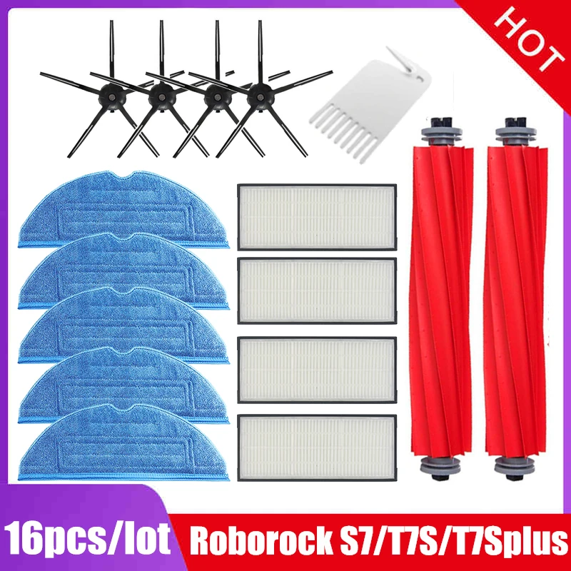 Main Brush Hepa Filter Mop Pad For Xiaomi Roborock S7 S70 S7Max T7S T7S Plus Vacuum Cleaner spare Parts Roborock S7 Accessories 
Main Brush Hepa Filter Mop Pad For Xiaomi Roborock S7 S70 S7Max T7S T7S Plus Vacuum Cleaner spare Parts Roborock S7 Accessories