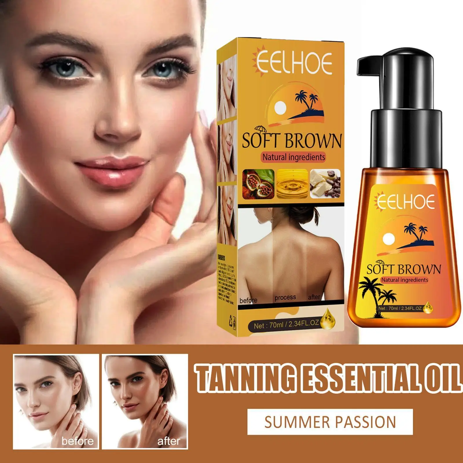 70 Ml Body Bronzer Self-tanning Oil Beach Sexy Solarium Skin Natural Oils Brown Lasting Tan Suntan Shine Long Lo M9c7
70 Ml Body Bronzer Self-tanning Oil Beach Sexy Solarium Skin Natural Oils Brown Lasting Tan Suntan Shine Long Lo M9c7