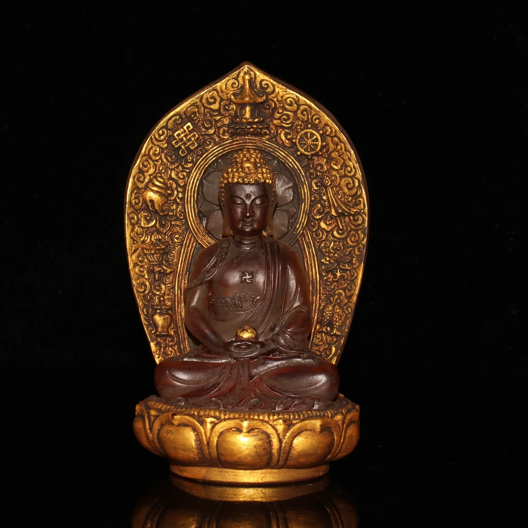 Chinese Exquisite Glazed Gilt Backlit Shakyamuni Buddha Statue Buddhist Supplies Home Crafts Living Room Furniture Decoration
Chinese Exquisite Glazed Gilt Backlit Shakyamuni Buddha Statue Buddhist Supplies Home Crafts Living Room Furniture Decoration
