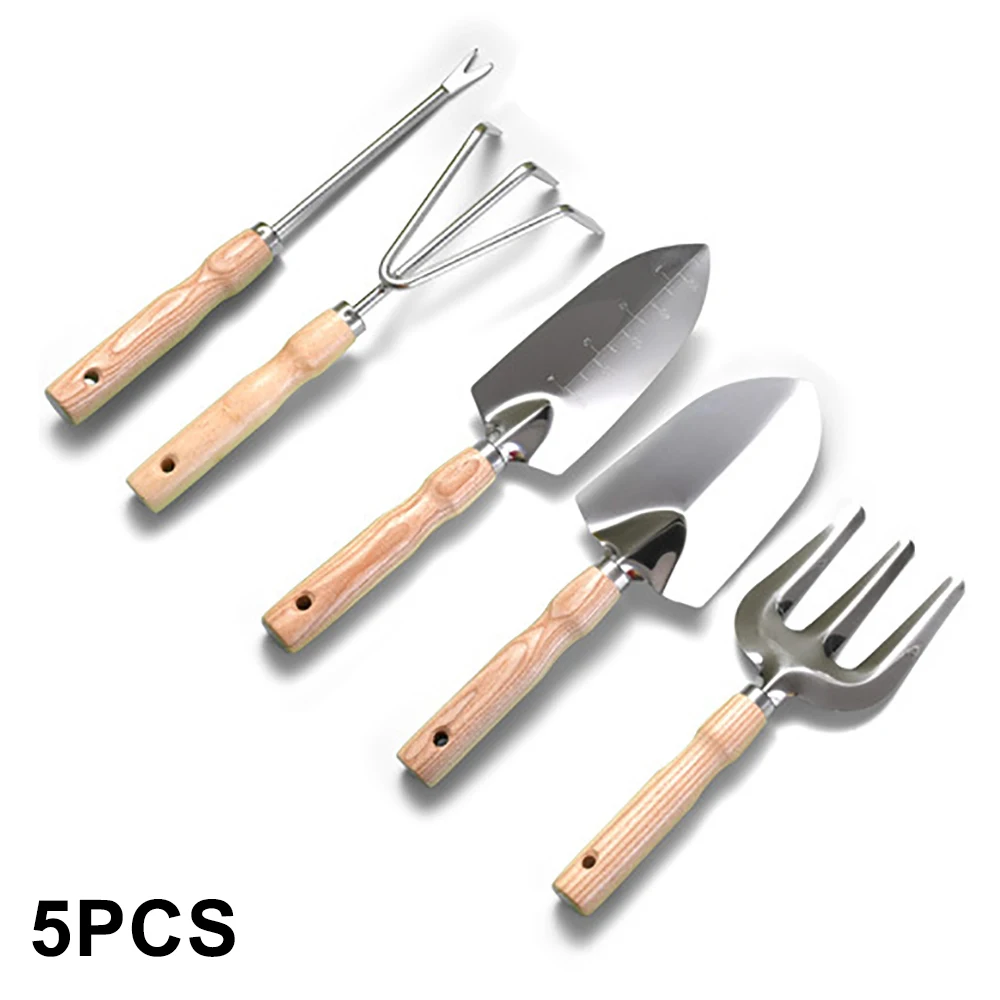 5PCS Wooden Handle Stainless Steel Garden Tools Set Shovels Claw Tool Bonsai Tools for Flower Potted Planting Gardening Tool
5PCS Wooden Handle Stainless Steel Garden Tools Set Shovels Claw Tool Bonsai Tools for Flower Potted Planting Gardening Tool