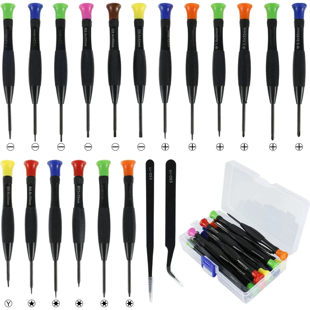 20Pcs/Set Tweezers Screwdriver Repair Tools Disassemble Tools Suitable For Phone Laptop Watch Reparing Tool Screwdriver
20Pcs/Set Tweezers Screwdriver Repair Tools Disassemble Tools Suitable For Phone Laptop Watch Reparing Tool Screwdriver