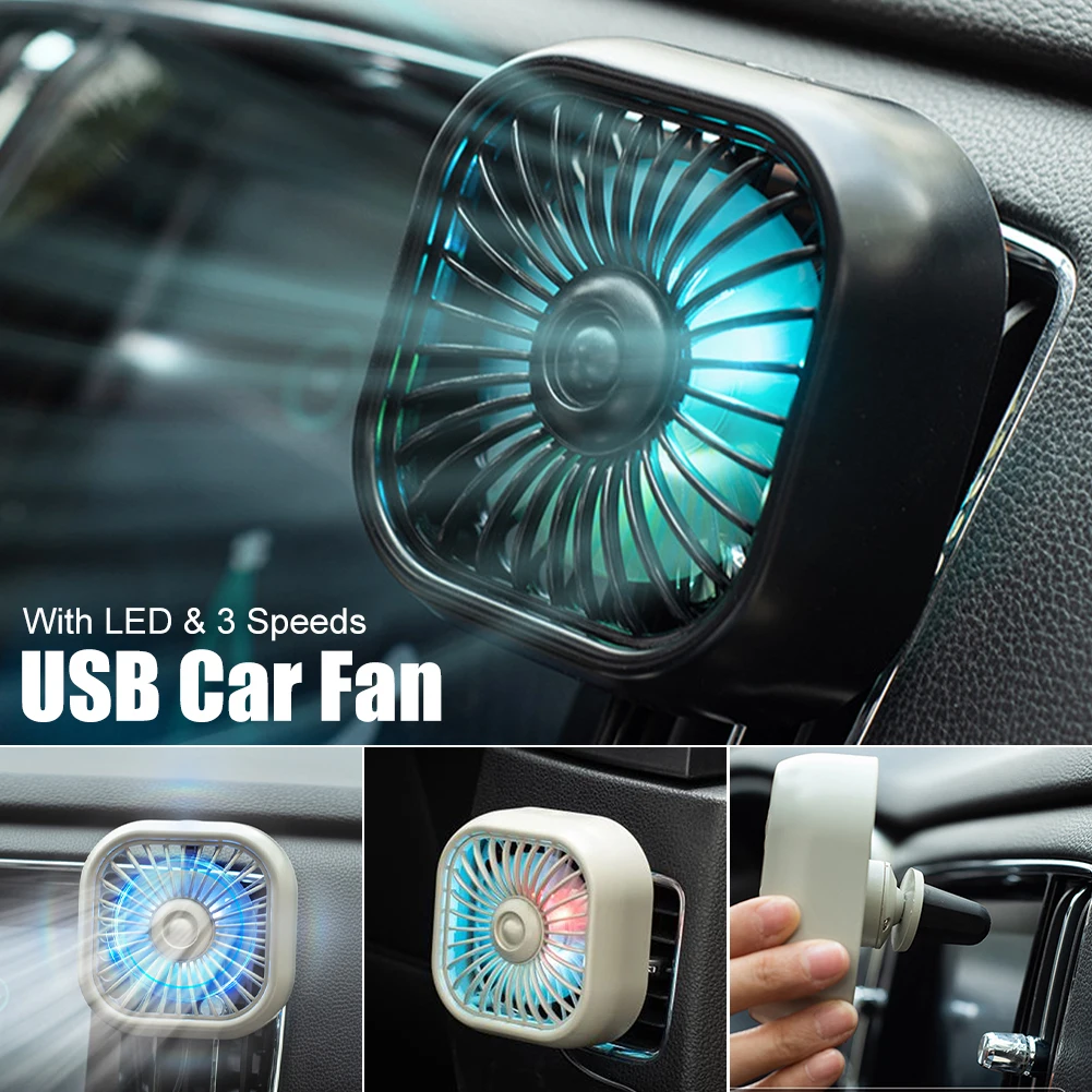 Car Air Outlet Fan 3 Speed USB Cooling Fan With Color Changing Light Car Rear Seat Large Wind Heat Dissipation Fan Auto Interior
Car Air Outlet Fan 3 Speed USB Cooling Fan With Color Changing Light Car Rear Seat Large Wind Heat Dissipation Fan Auto Interior