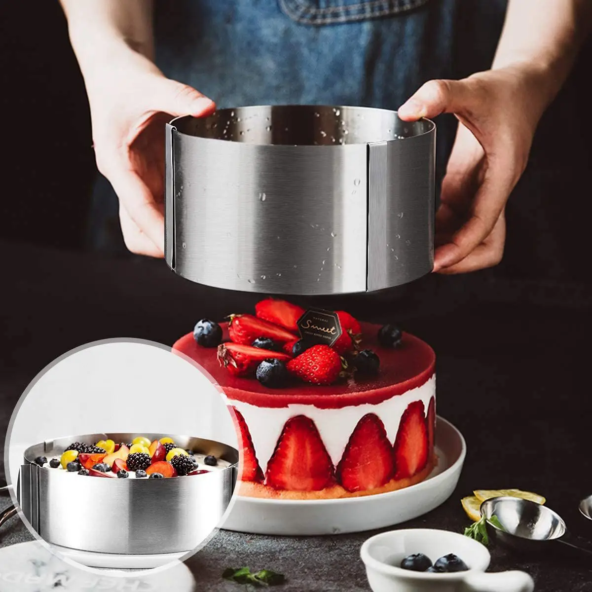 6-12 Inch Mousse Ring With Scale Round Baking Adjustable Stainless Steel DIY Cake Mold Birthday Wedding Cake Decorating Tools
6-12 Inch Mousse Ring With Scale Round Baking Adjustable Stainless Steel DIY Cake Mold Birthday Wedding Cake Decorating Tools