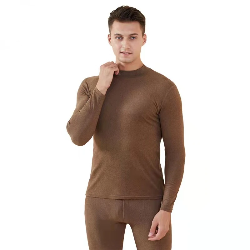 Mock Neck Solid Thermal Underwear Tops Bottoms Sets Fleece Thickening Winter Warm Bottoming Shirt Trousers Long Johns for Men
Mock Neck Solid Thermal Underwear Tops Bottoms Sets Fleece Thickening Winter Warm Bottoming Shirt Trousers Long Johns for Men