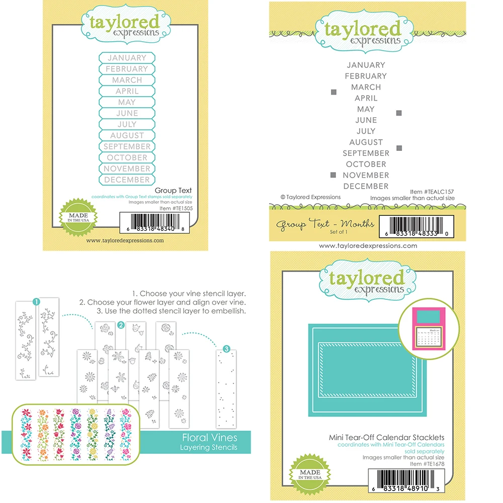 2022 New Decorate Group Text silicone Stamps Floral Vines Layering Stencils Mini Tear-off Calendar Stacklets Metal Cutting Dies
2022 New Decorate Group Text silicone Stamps Floral Vines Layering Stencils Mini Tear-off Calendar Stacklets Metal Cutting Dies