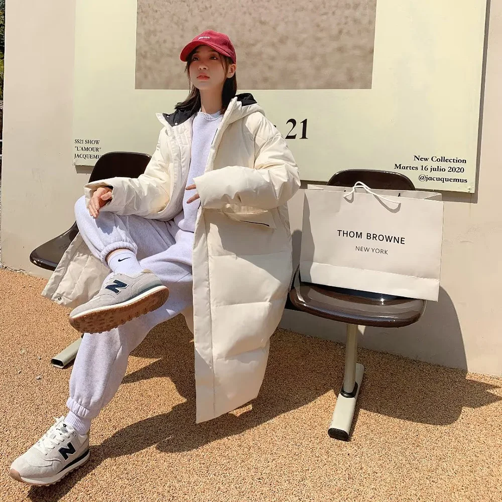 PB&ZA Long Coat Women Winter Clothes Oversized Fashion Parkas Hooded Jacket Korean Casual Black And White Warm Simple Padded
PB&ZA Long Coat Women Winter Clothes Oversized Fashion Parkas Hooded Jacket Korean Casual Black And White Warm Simple Padded