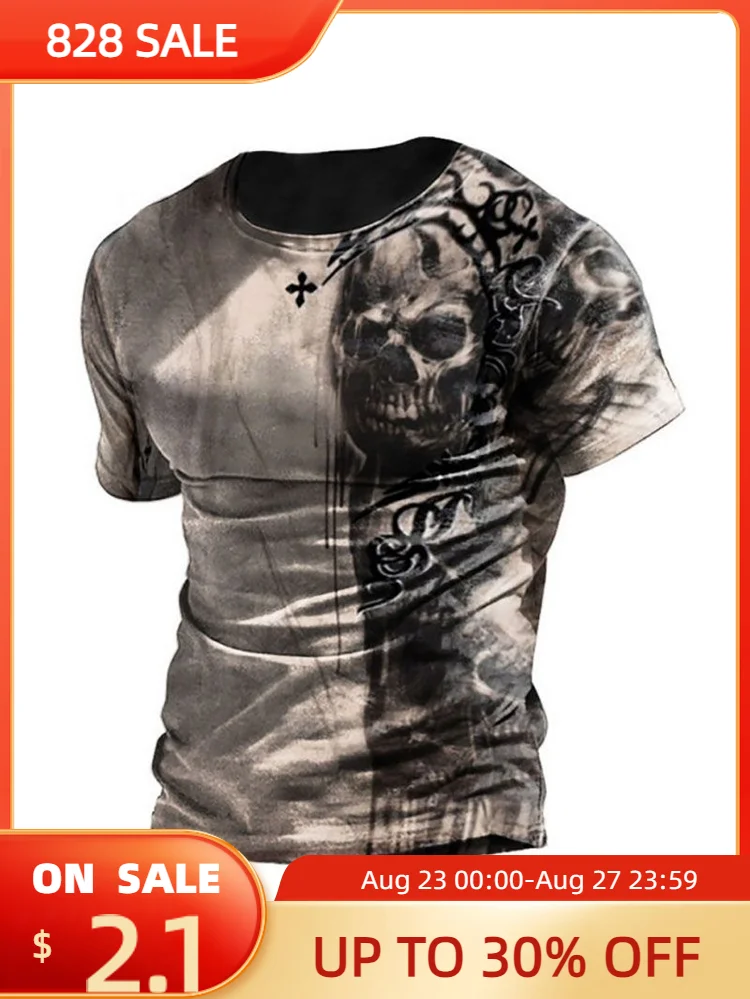 Vintage Horror Skulls Print T Shirts For Men Summer Streetwear Hip Hop Loose O-Neck Short Sleeve Oversized T-shirt Male Clothing
Vintage Horror Skulls Print T Shirts For Men Summer Streetwear Hip Hop Loose O-Neck Short Sleeve Oversized T-shirt Male Clothing