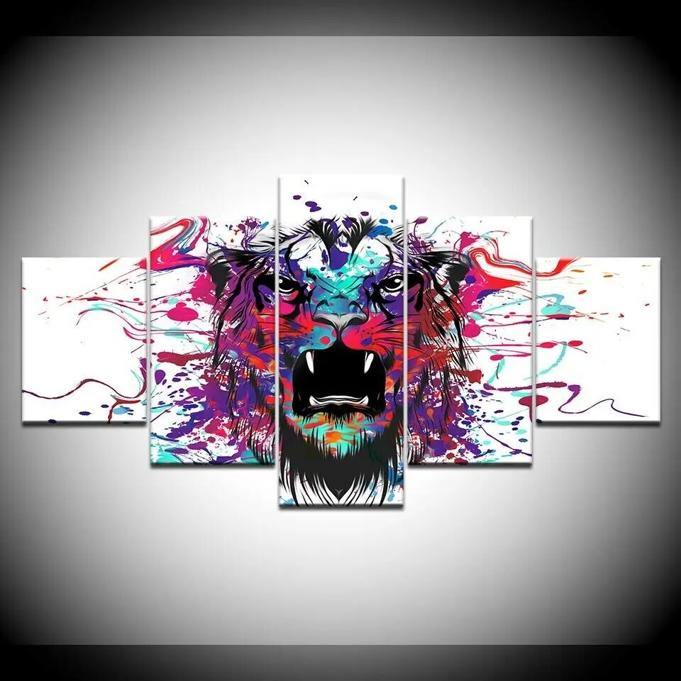 5 шт. абстрактное искусство, разноцветная голова тигра, печать на холсте, настенная печать, печать HD, декор для комнаты, домашний декор без ра...
5 шт. абстрактное искусство, разноцветная голова тигра, печать на холсте, настенная печать, печать HD, декор для комнаты, домашний декор без ра...