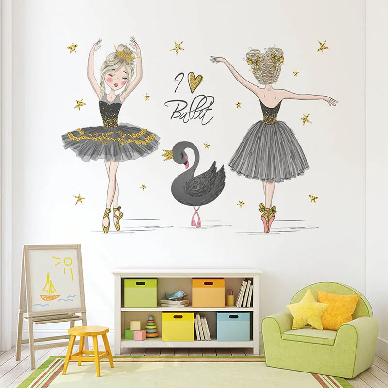 Dancing Girl Ballet Swan Creative Decorative Wall Stickers Removable Vinyl PVC Home Decor Living Room Bedroom
Dancing Girl Ballet Swan Creative Decorative Wall Stickers Removable Vinyl PVC Home Decor Living Room Bedroom