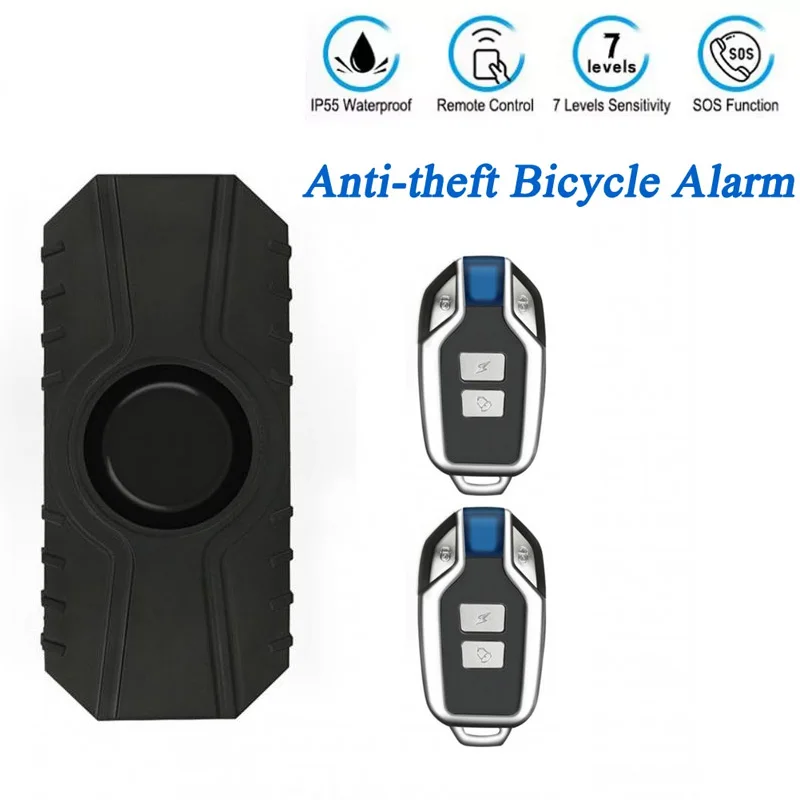 Wireless Remote Control Bike Alarm Motorcycle Electric Bicycle Security 150dB Waterproof Anti Lost Remind Vibration Alarm Sensor
Wireless Remote Control Bike Alarm Motorcycle Electric Bicycle Security 150dB Waterproof Anti Lost Remind Vibration Alarm Sensor