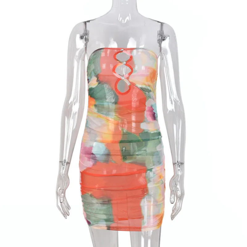 #3646 Tie Dyed Print Mesh Mini Dress Sleeveless Slash Neck Sexy Vintage Short Backless Party Dresses Hollow Out Bodycon Dress
#3646 Tie Dyed Print Mesh Mini Dress Sleeveless Slash Neck Sexy Vintage Short Backless Party Dresses Hollow Out Bodycon Dress