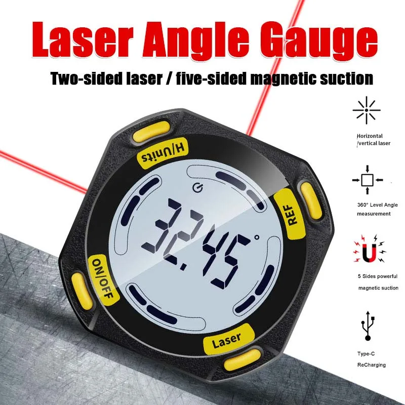 2023 New Laser Digital Protractor Angle Measure Inclinometer 3 in 1 Laser Level Box Type-C Charging Angle meter Measuring Tools
2023 New Laser Digital Protractor Angle Measure Inclinometer 3 in 1 Laser Level Box Type-C Charging Angle meter Measuring Tools