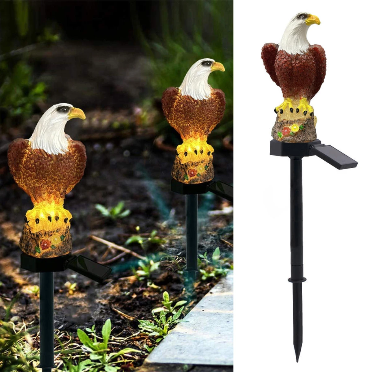 Creative Resin Eagle Garden Solar Lights Outdoor Lawn Pathway Yard Decorative LED Lights with Stake Waterproof Landscape Lamp
Creative Resin Eagle Garden Solar Lights Outdoor Lawn Pathway Yard Decorative LED Lights with Stake Waterproof Landscape Lamp