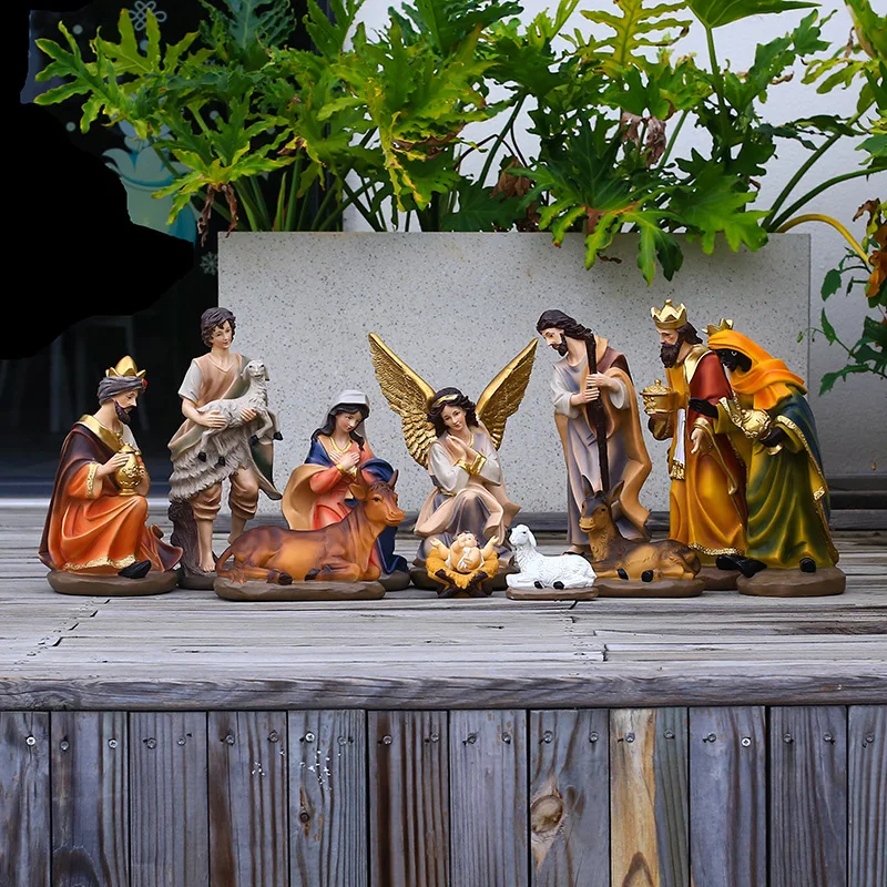 11Pcs/set religious decoration ornaments 30cm nativity manger statue set christmas gift resin crafts
11Pcs/set religious decoration ornaments 30cm nativity manger statue set christmas gift resin crafts