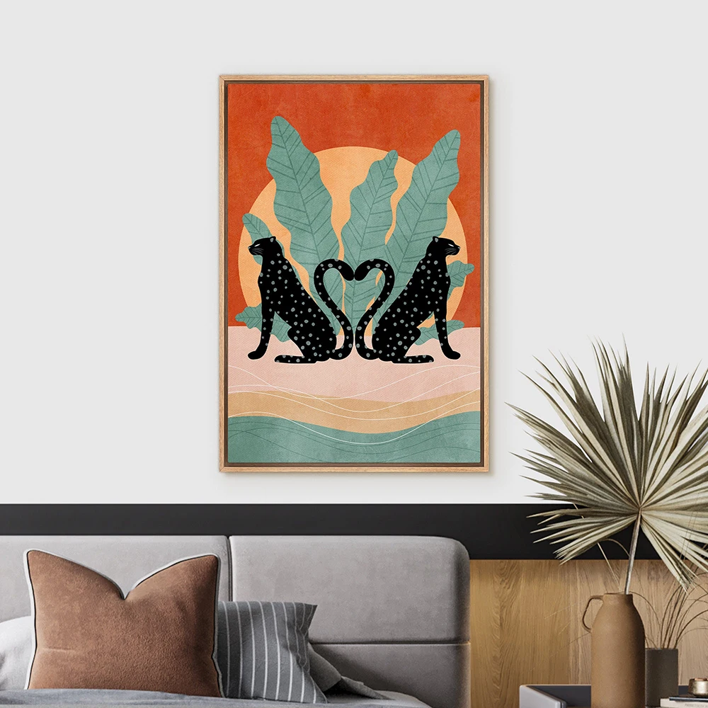 Boho Style Cheetah Cat Tropical Plants Canvas Painting Print Poster Animal Wall Art Picture For Living Room Home Decor Cuadros
Boho Style Cheetah Cat Tropical Plants Canvas Painting Print Poster Animal Wall Art Picture For Living Room Home Decor Cuadros