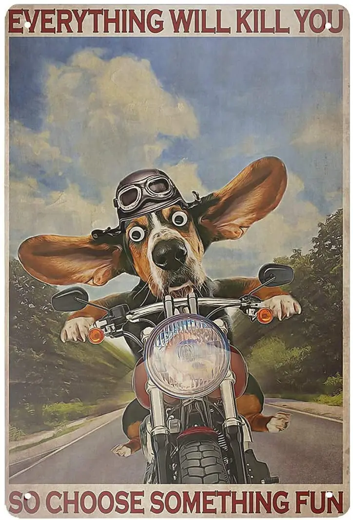 Motorcycle and Dog tin Signs so Choose Some Interesting Bars, Clubs, Restaurants, Home Wall Decoration 8x12 inches (6)
Motorcycle and Dog tin Signs so Choose Some Interesting Bars, Clubs, Restaurants, Home Wall Decoration 8x12 inches (6)