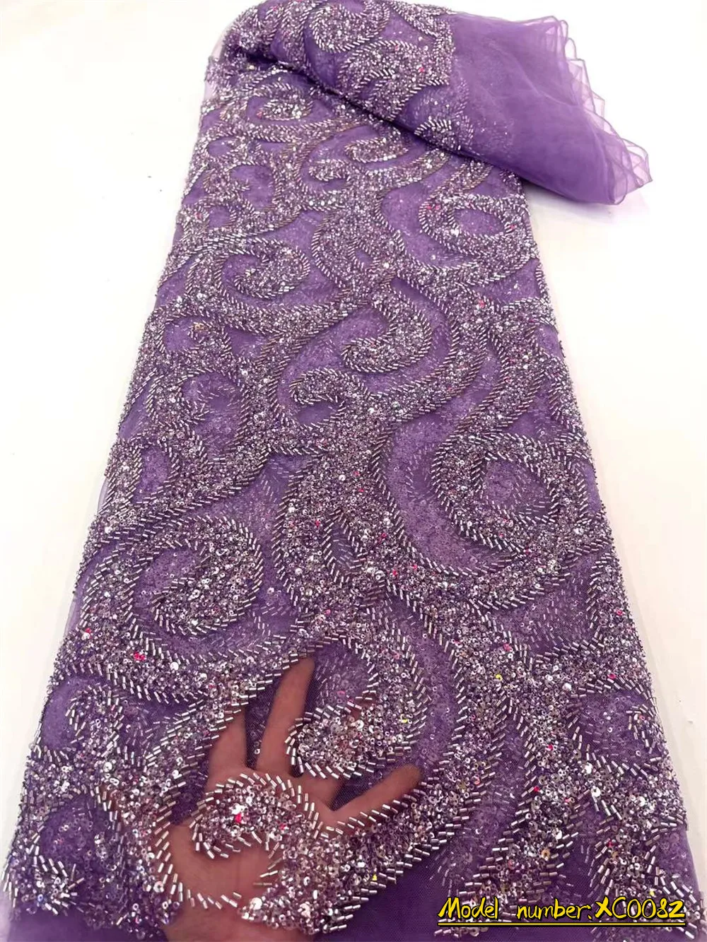 2022 Luxury High Quality African Embroidery Groom Lace Fabric Fashion Nigerian Golden Bead Lace Fabric For Wedding Party XC0082
2022 Luxury High Quality African Embroidery Groom Lace Fabric Fashion Nigerian Golden Bead Lace Fabric For Wedding Party XC0082