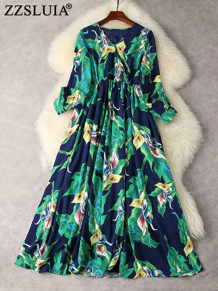 Длинные платья ZZSLUIA для женщин, дизайнерское платье с принтом и V-образным вырезом для отпуска, модное элегантное цельное женское платье
Длинные платья ZZSLUIA для женщин, дизайнерское платье с принтом и V-образным вырезом для отпуска, модное элегантное цельное женское платье