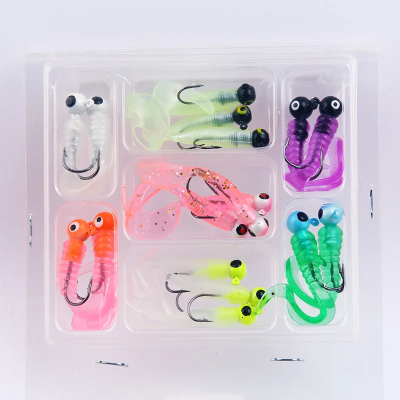 1 set Luya bait, lead hook, soft bait, single-tailed maggot, bionic bait, fake bait, 17-piece fishing gear product
1 set Luya bait, lead hook, soft bait, single-tailed maggot, bionic bait, fake bait, 17-piece fishing gear product