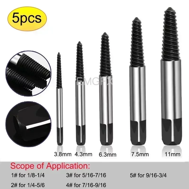 Набор экстракторов для поврежденных винтов 5 шт.
Набор экстракторов для поврежденных винтов 5 шт.