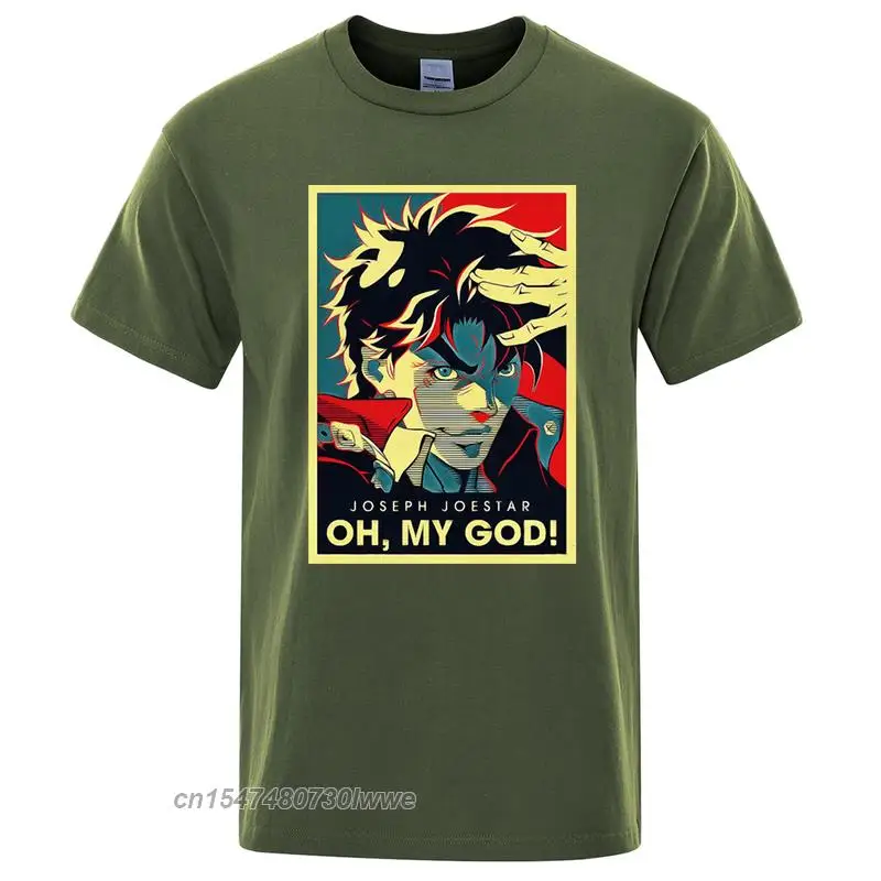 Joestar Joseph Oh My God Letter Men T-Shirt Jojo Bizarre Adventure Vintage Tshirts Man Brand Streetwear Male Tops Tees
Joestar Joseph Oh My God Letter Men T-Shirt Jojo Bizarre Adventure Vintage Tshirts Man Brand Streetwear Male Tops Tees