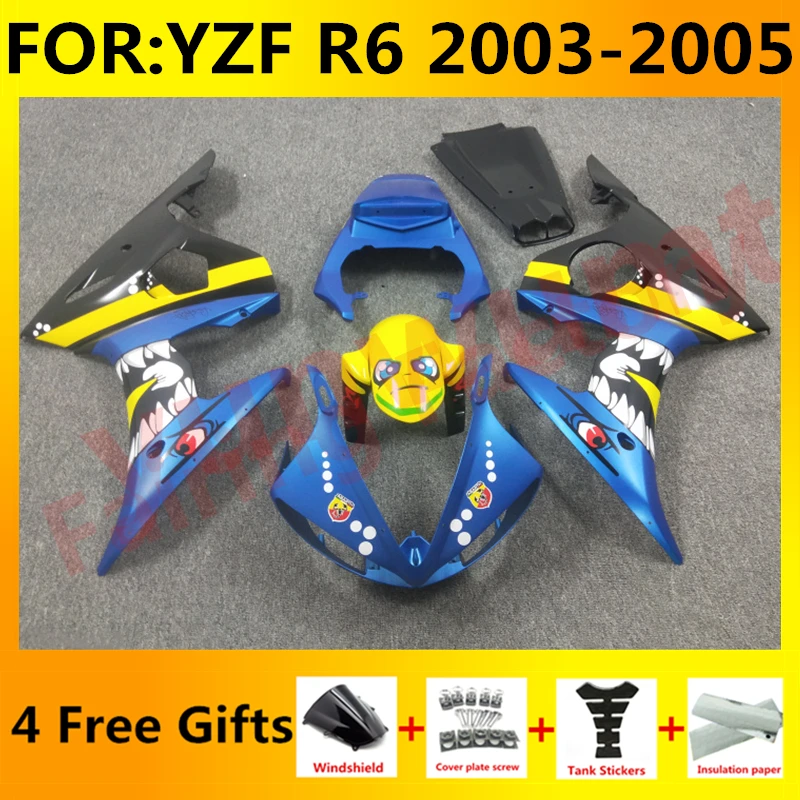 NEW ABS Motorcycle Injection full Fairing Kit fit For YZF R6 2003 2004 2005 YFZ-R6 03 04 05 Bodywork Fairings kit set blue shark
NEW ABS Motorcycle Injection full Fairing Kit fit For YZF R6 2003 2004 2005 YFZ-R6 03 04 05 Bodywork Fairings kit set blue shark