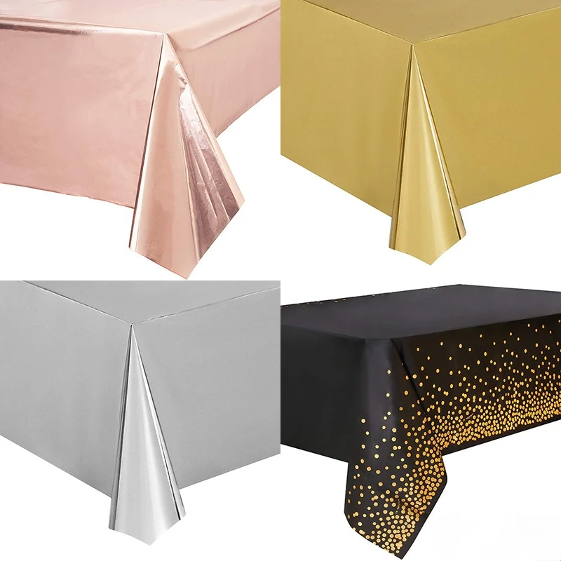 137*274cm Rose Gold Tablecloth Gold/silver Dot table cover for adult Happy Birthday Party Supplies Wedding decorations
137*274cm Rose Gold Tablecloth Gold/silver Dot table cover for adult Happy Birthday Party Supplies Wedding decorations