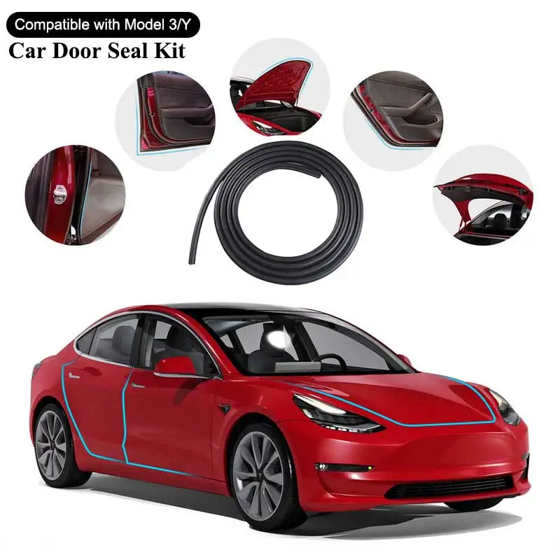 Fit with Tesla Model 3/Y Door Seal Kit Soundproof Rubber Weather Draft Seal Strip Sunroof Seal Wind Noise Reduction Kit
Fit with Tesla Model 3/Y Door Seal Kit Soundproof Rubber Weather Draft Seal Strip Sunroof Seal Wind Noise Reduction Kit