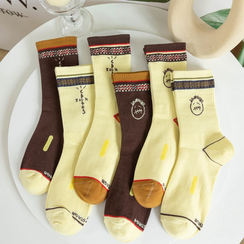 Retro Socks Fashion Harajuku Trend Travis Scott Cotton Soft College Style Man Woman Casual Socks Grimace Couple Street Socks
Retro Socks Fashion Harajuku Trend Travis Scott Cotton Soft College Style Man Woman Casual Socks Grimace Couple Street Socks