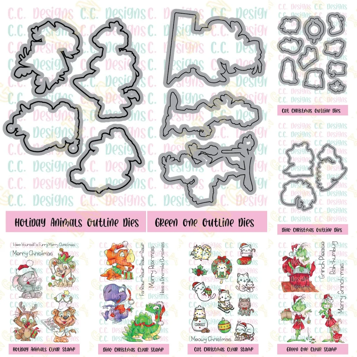 Christmas Cat Dino Animals Metal Cutting Dies Clear Stamps Scrapbook Diary Secoration Embossing Stencil Template Diy Handmade
Christmas Cat Dino Animals Metal Cutting Dies Clear Stamps Scrapbook Diary Secoration Embossing Stencil Template Diy Handmade
