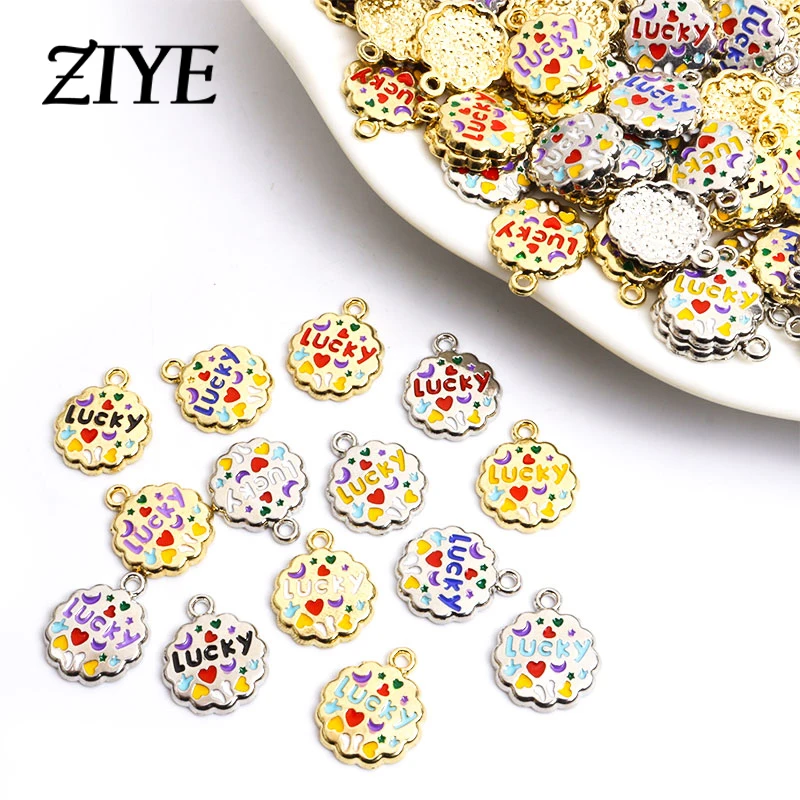 10pcs Cartoon Lucky Cookies Enamel Charms Candy-colored Round Alloy Pendants DIY Findings For Making Kawaii Handmade Accessories
10pcs Cartoon Lucky Cookies Enamel Charms Candy-colored Round Alloy Pendants DIY Findings For Making Kawaii Handmade Accessories