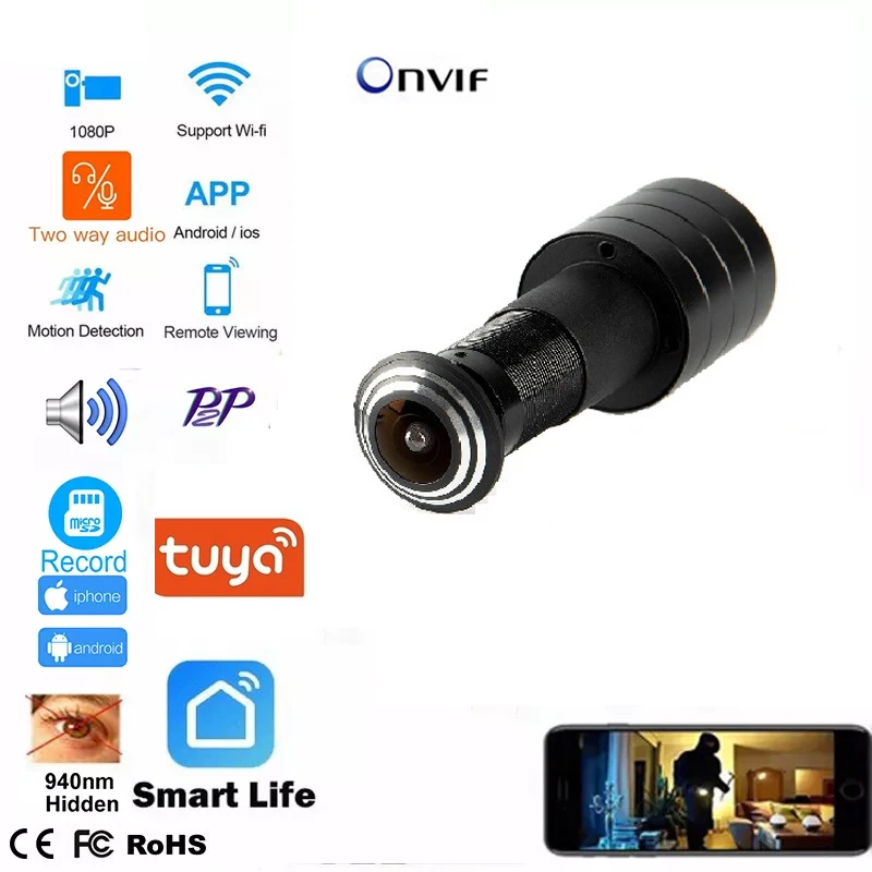 IP-камера Tuya Security, 1080P, Wi-Fi, широкоугольный объектив «рыбий глаз», 1,66 мм
IP-камера Tuya Security, 1080P, Wi-Fi, широкоугольный объектив «рыбий глаз», 1,66 мм