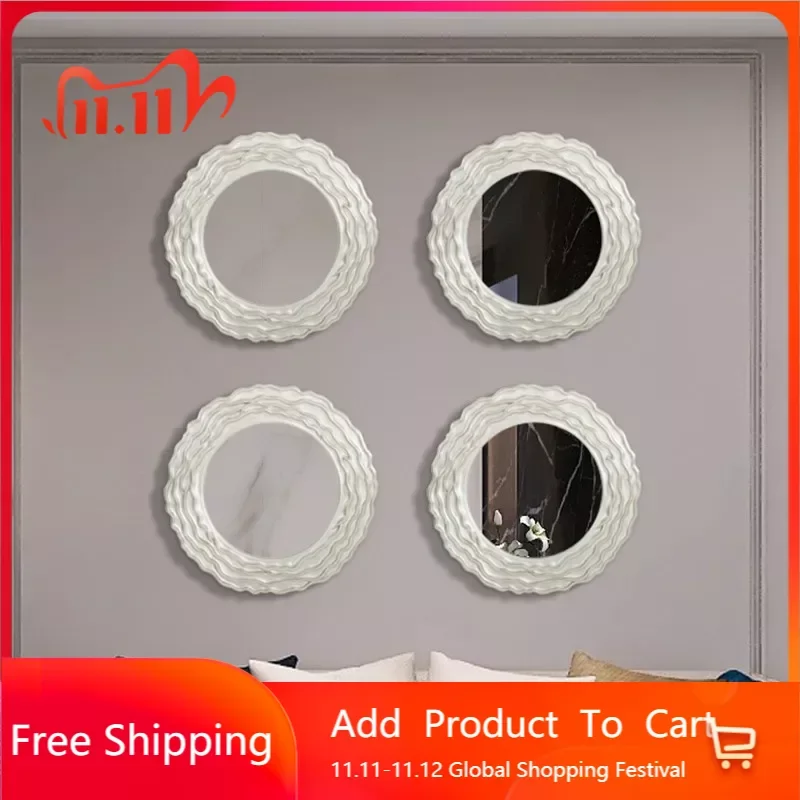 Nordic Round Decorative Wall Mirror Living Room Craft Vanity Decorative Wall Mirrors Bedroom Luxury Deco Murale Decoration Home 
Nordic Round Decorative Wall Mirror Living Room Craft Vanity Decorative Wall Mirrors Bedroom Luxury Deco Murale Decoration Home