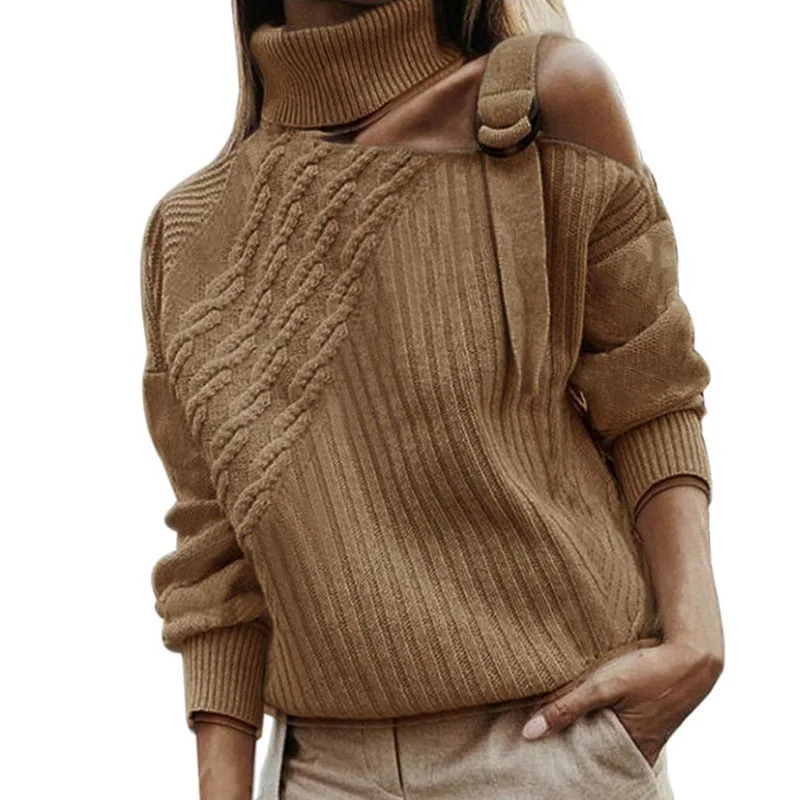 Sweater women's 2022 European and American autumn and winter solid color off-the-shoulder knitted sweater women's clothing
Sweater women's 2022 European and American autumn and winter solid color off-the-shoulder knitted sweater women's clothing