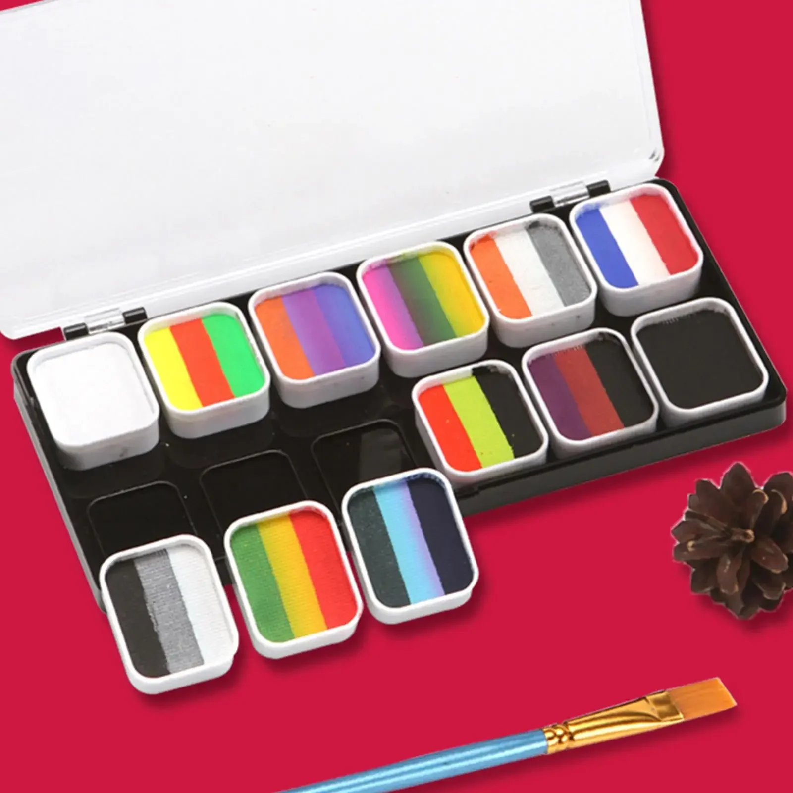 Large market Face Body Paint multi Colors face Water Activated cosplay make up Palette Stroke Split Cakes Palette Rainbow Face
Large market Face Body Paint multi Colors face Water Activated cosplay make up Palette Stroke Split Cakes Palette Rainbow Face