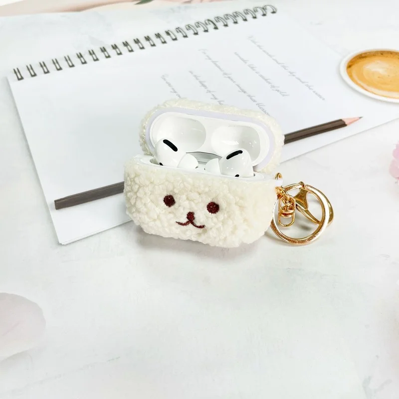 

For Apple Airpods 1 2 Pro Cute Fluffy Bear Earphone Case Cover Fashion Lovely Headphones Fur Cases For Airpods 3 Charging Box