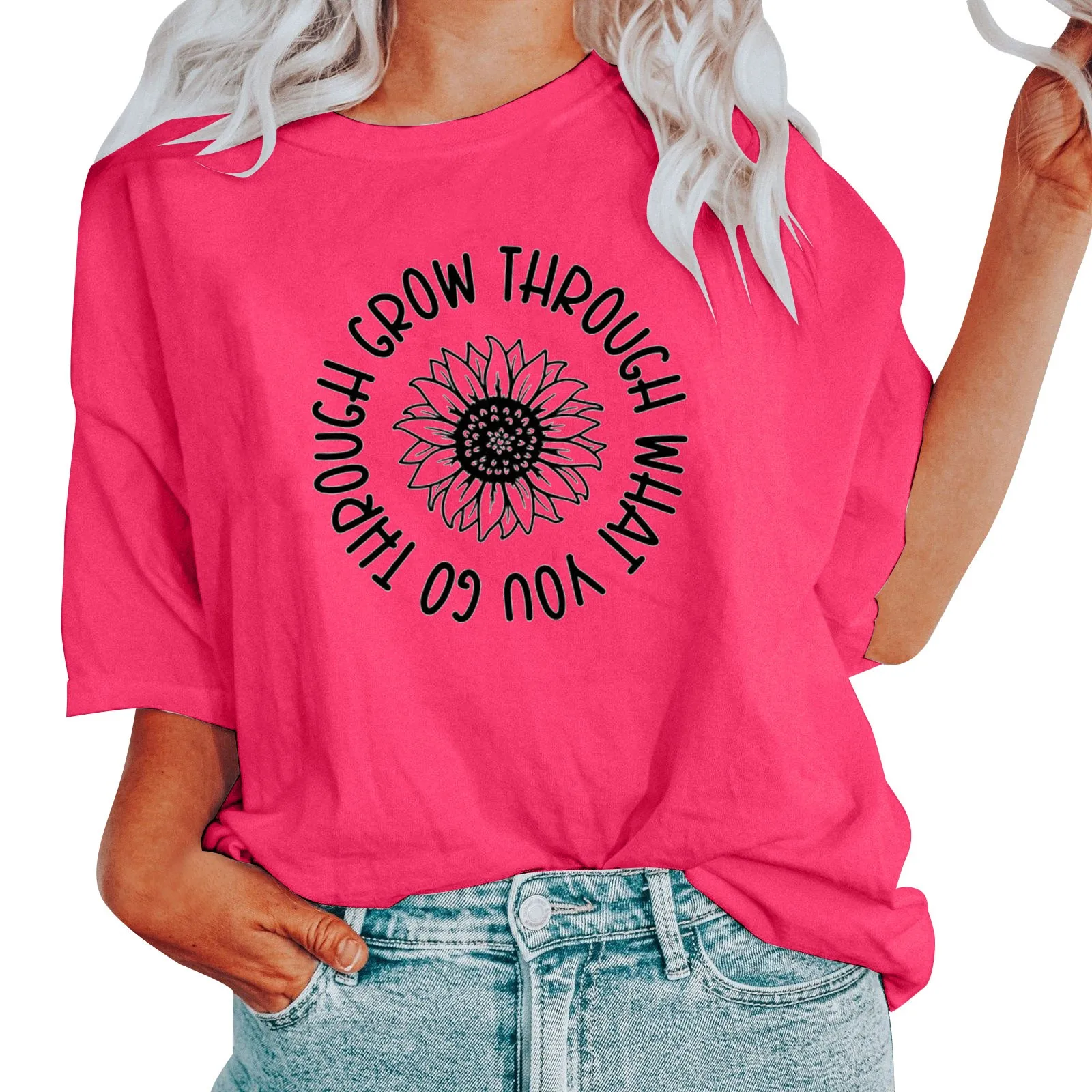 Women Long Sleeve T Shirt Womens Large Loose Casual Short Sleeved Fashion Letter Printed Short Striped Short Sleeve Tee
Women Long Sleeve T Shirt Womens Large Loose Casual Short Sleeved Fashion Letter Printed Short Striped Short Sleeve Tee