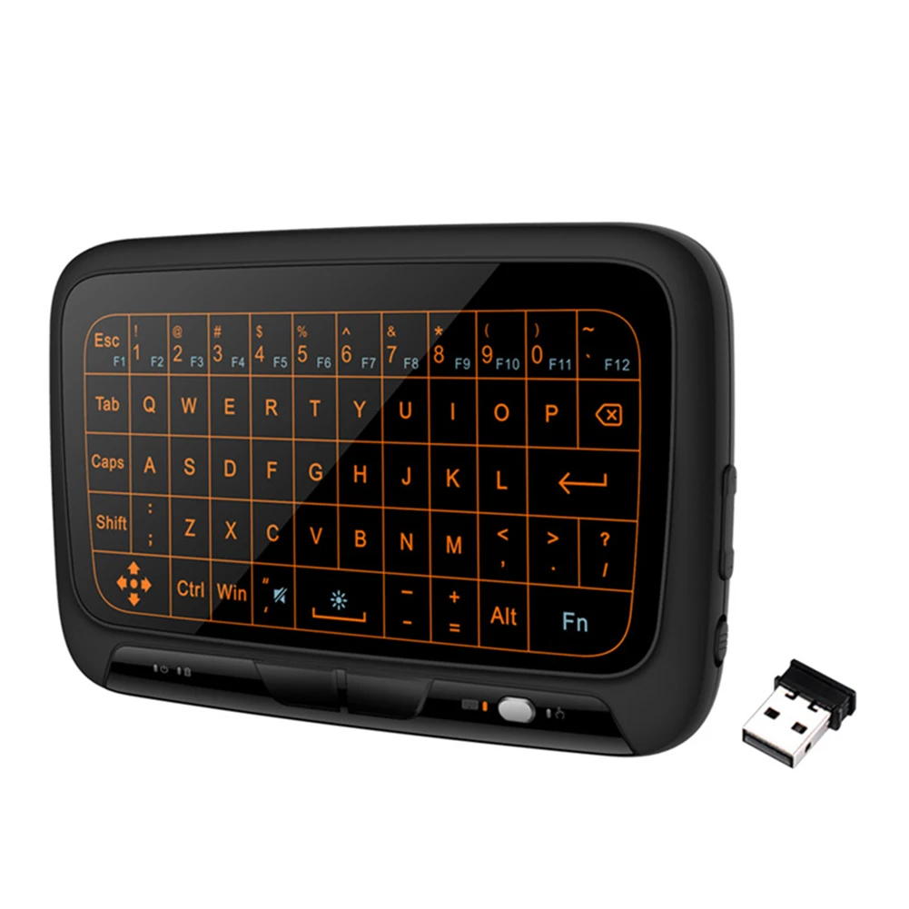 2 4 ГГц Air Mouse клавиатура USB-ключ приемник полноэкранный сенсорный QWERTY сенсорная