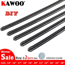 KAWOO Car Vehicle Insert Rubber Strip Wiper Blade (Refill) 8mm Soft 14
