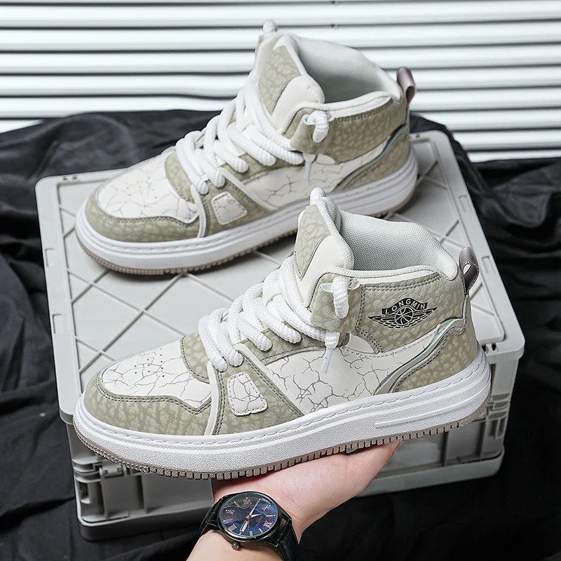 Sneakers Versatile Street Casual Shoes Non-Slip Textured Sole Soft-lined Men's Autumn Fashion Color-blocked High-top
Sneakers Versatile Street Casual Shoes Non-Slip Textured Sole Soft-lined Men's Autumn Fashion Color-blocked High-top