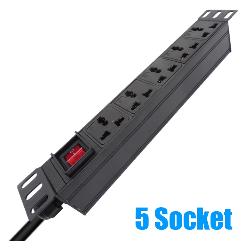 16A 1U 5units Universal Socket Double Break Switch PDU Network Cabinet Rack Power Strip Distribution Outlet For EU US UK Plug
16A 1U 5units Universal Socket Double Break Switch PDU Network Cabinet Rack Power Strip Distribution Outlet For EU US UK Plug