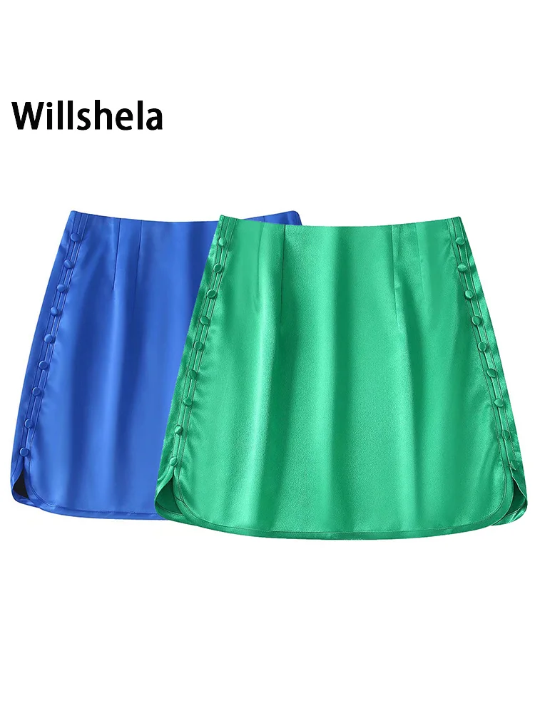 Willshela женские модные однотонные мини-юбки с боковой застежкой-молнией на спине, винтажные женские короткие юбки с высокой талией
Willshela женские модные однотонные мини-юбки с боковой застежкой-молнией на спине, винтажные женские короткие юбки с высокой талией